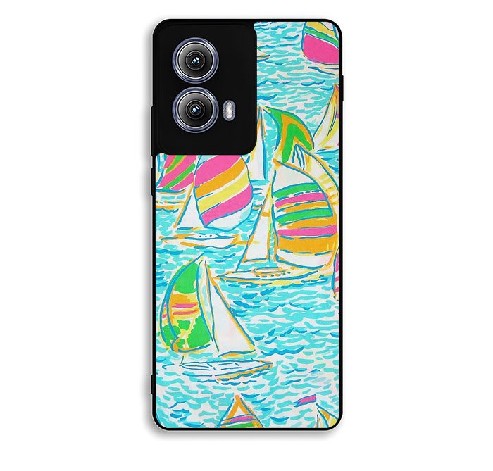 Lilly Pulitzer Sailboat Motorola Moto Edge 2024 Case OV3340