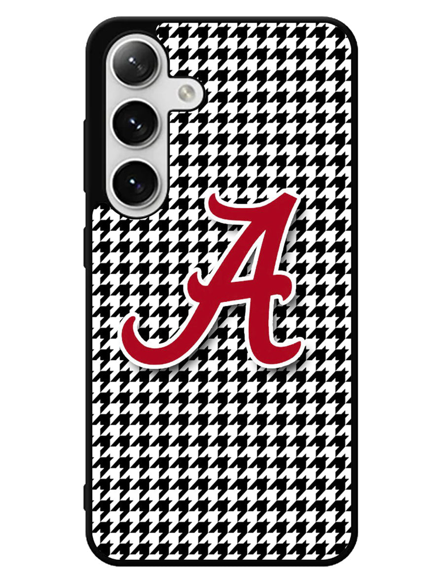 Alabama Houndstooth Crimson Tide Samsung Galaxy S25 5G Case