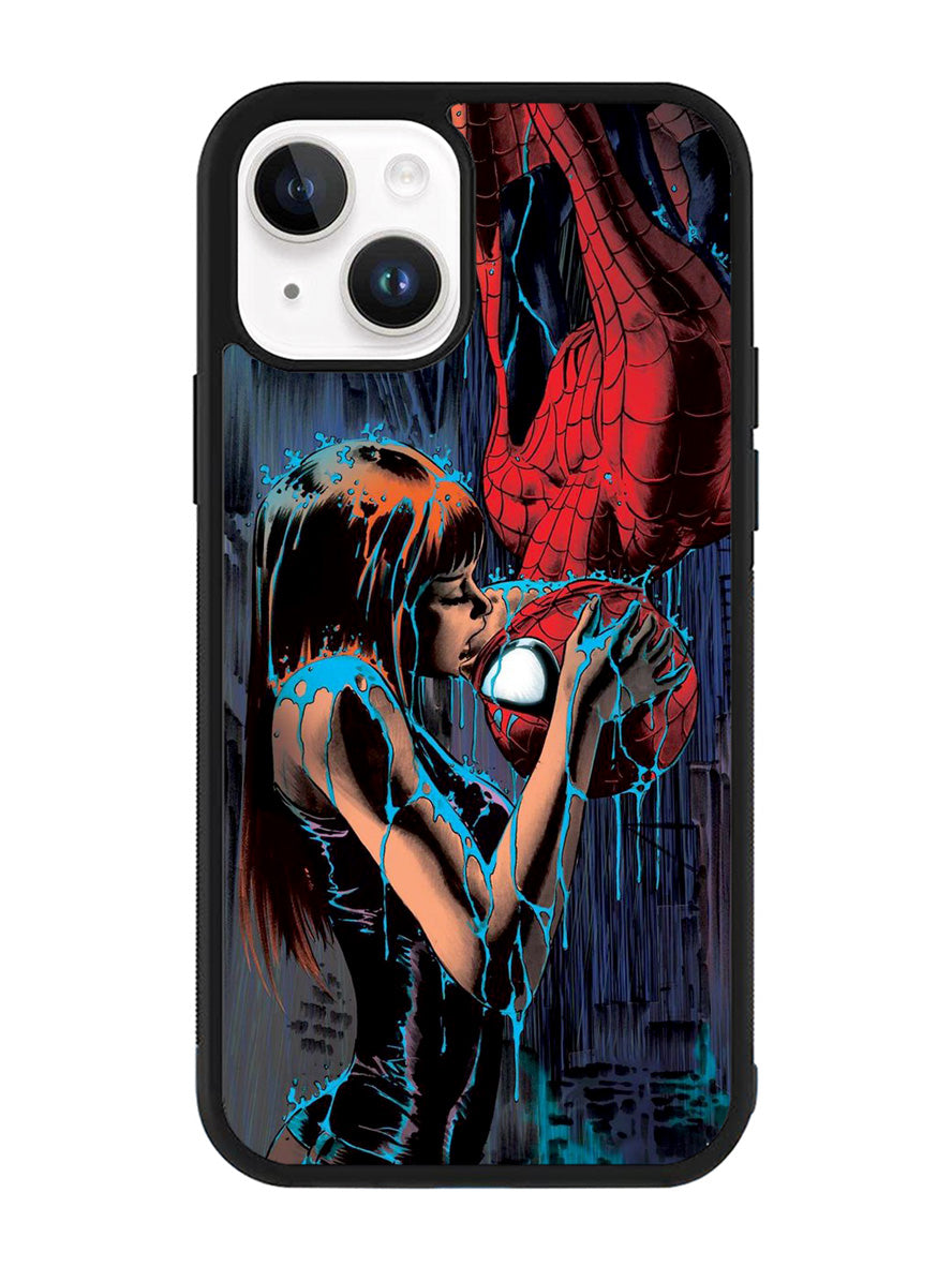 Spiderman Mary Jane Kissing iPhone 14 Plus Case QC1356