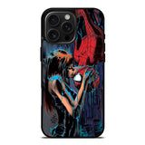 Spiderman Mary Jane Kissing iPhone 16 Pro Case OV1356