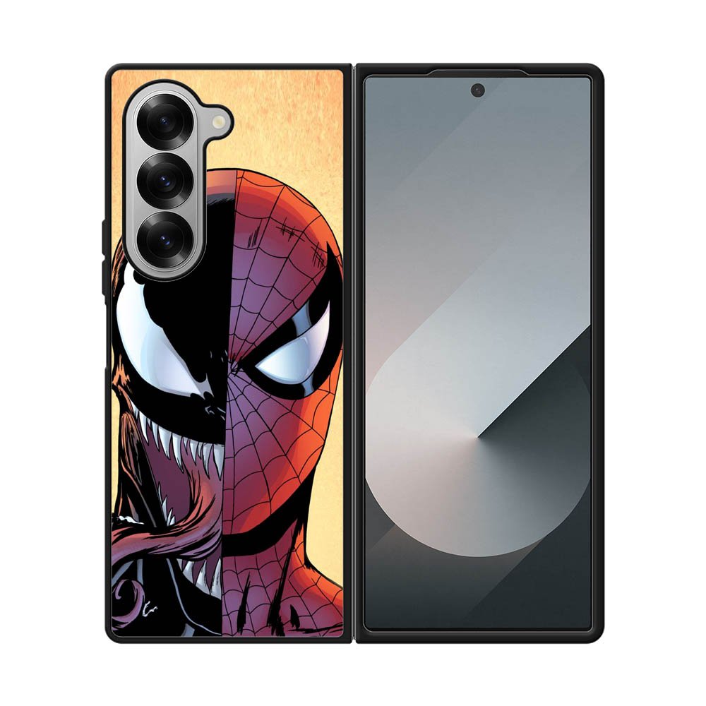Venom Vs Spiderman Face Samsung Galaxy Z Fold 7 5G Case QC1358