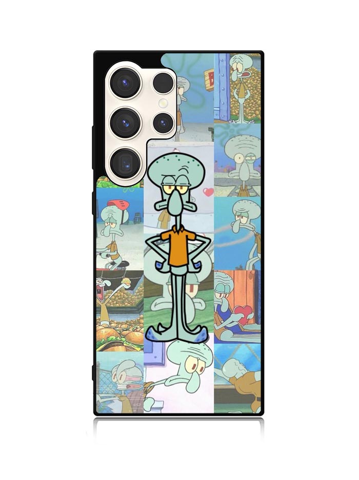 Squidward Spongebob Wallpaper Samsung Galaxy S25 Ultra 5G Case QC1409