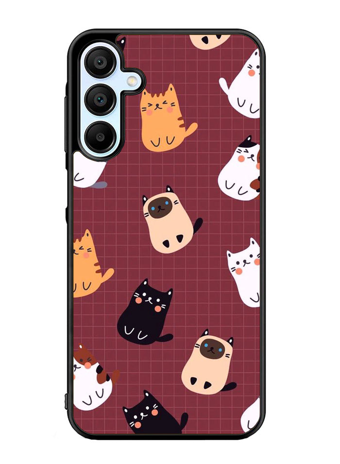 Cat Pattern Wallpaper Samsung Galaxy A35 5G Case OV1436