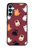 Cat Pattern Wallpaper Samsung Galaxy A35 5G Case OV1436