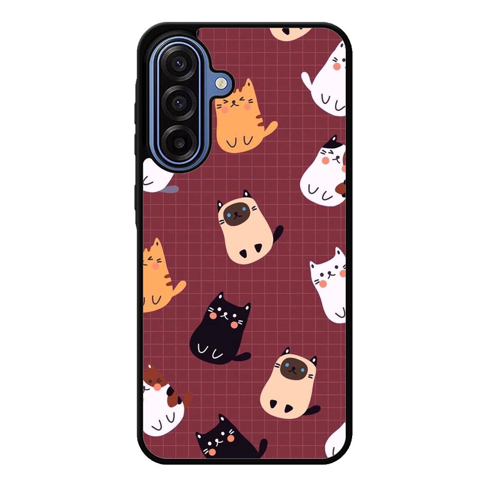 Cat Pattern Wallpaper Samsung Galaxy A17 Case QC1436