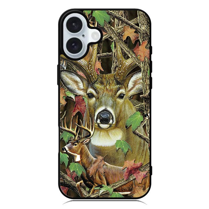Deer Camo Camouflage iPhone 16 Plus Case QC7613