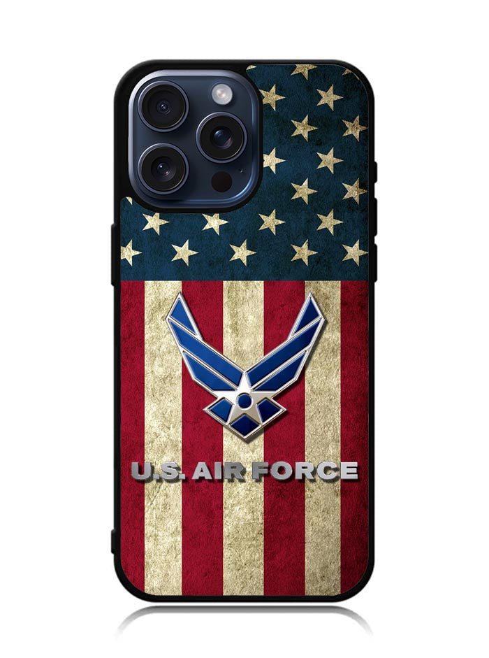 Us Air Force Military Usa Flag iPhone 15 Pro Max Case
