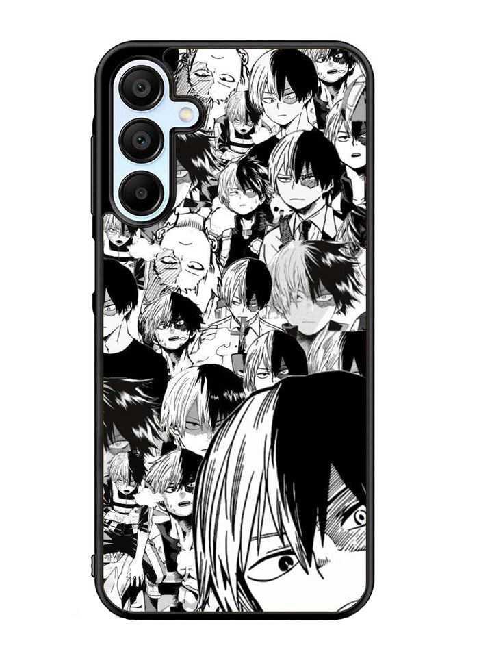 Todoroki Black and White Samsung Galaxy A15 5G Case OV7534