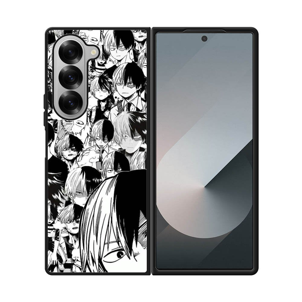 Todoroki Black and White Samsung Galaxy Z Fold 7 5G Case QC7534