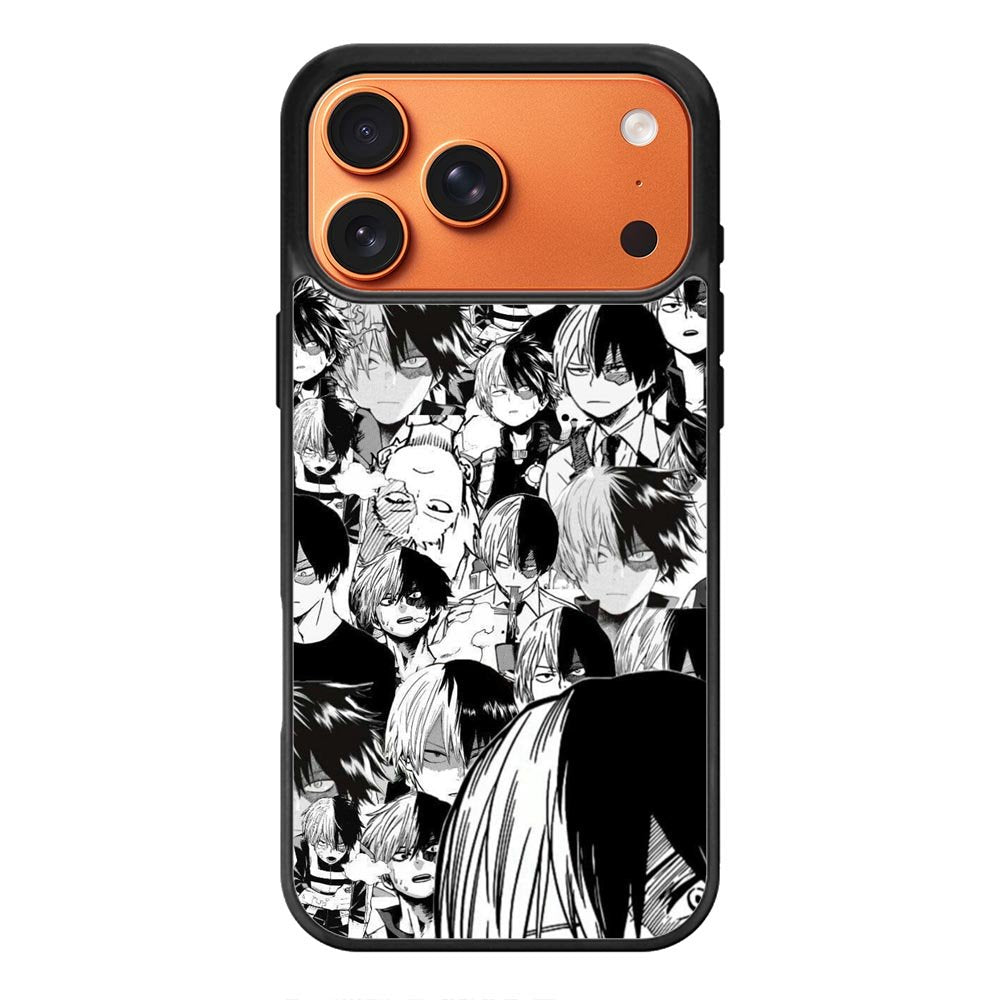 Todoroki Black and White iPhone 17 Pro Case QC7534