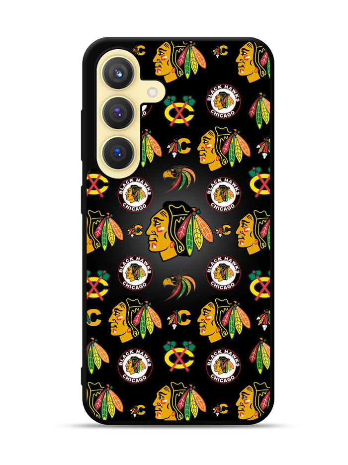 Chicago Blackhawks Pattern Samsung Galaxy S23 Plus 5G , Samsung Galaxy S23+ 5G Case QC7420