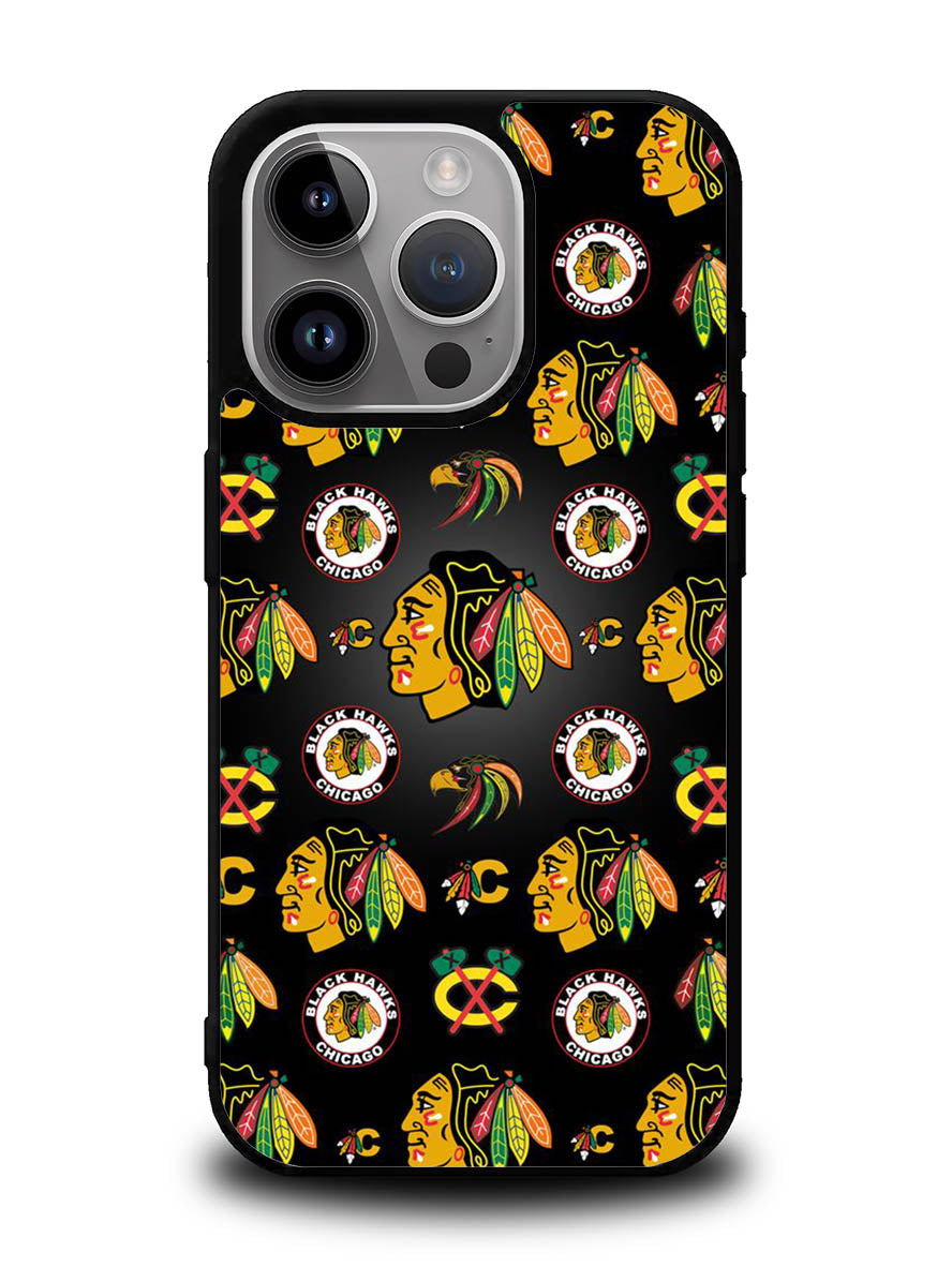 Chicago Blackhawks Pattern iPhone 14 Pro Max Case QC7420