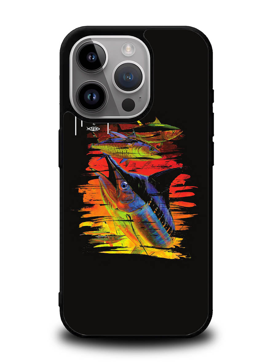 Guy Harvey Island Marlin Boat iPhone 14 Pro Max Case QC9626