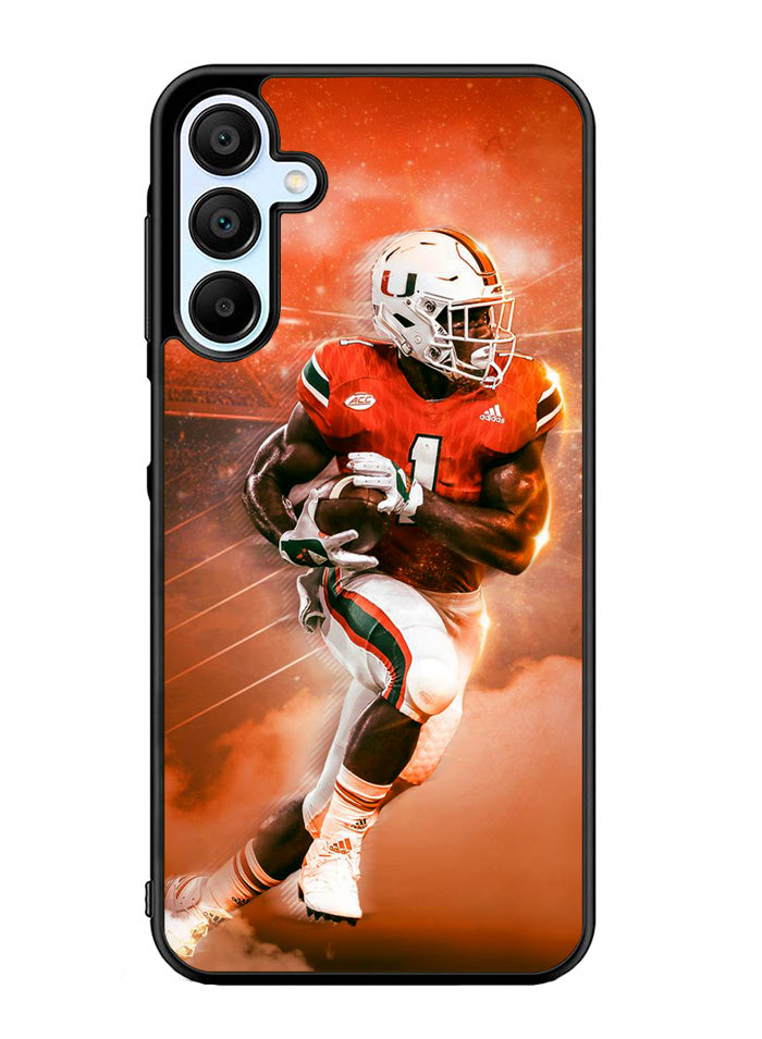 University of Miami Footbal Samsung Galaxy A35 5G Case OV9597