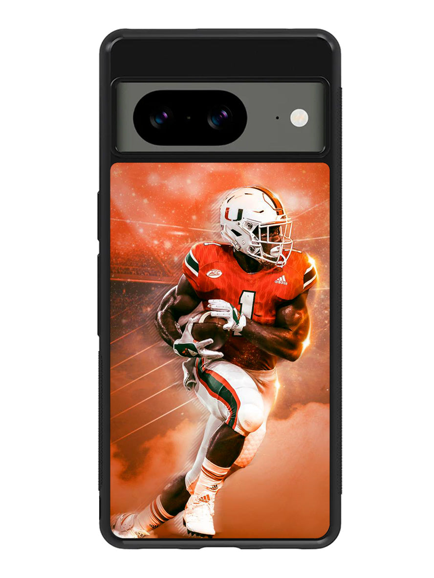 University of Miami Footbal Google Pixel 8 Case QC9597
