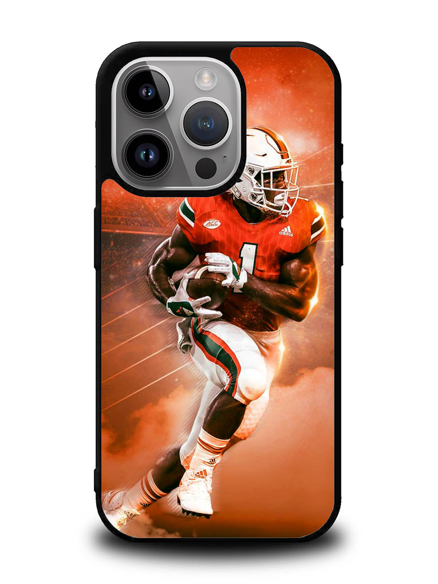 University of Miami Footbal iPhone 16 Pro Case OV9597