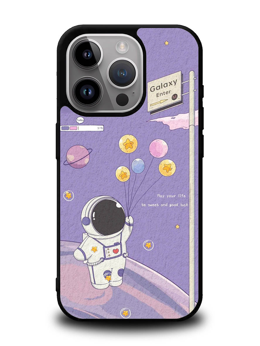 Astronaut Purple iPhone 15 Pro Case OV9083