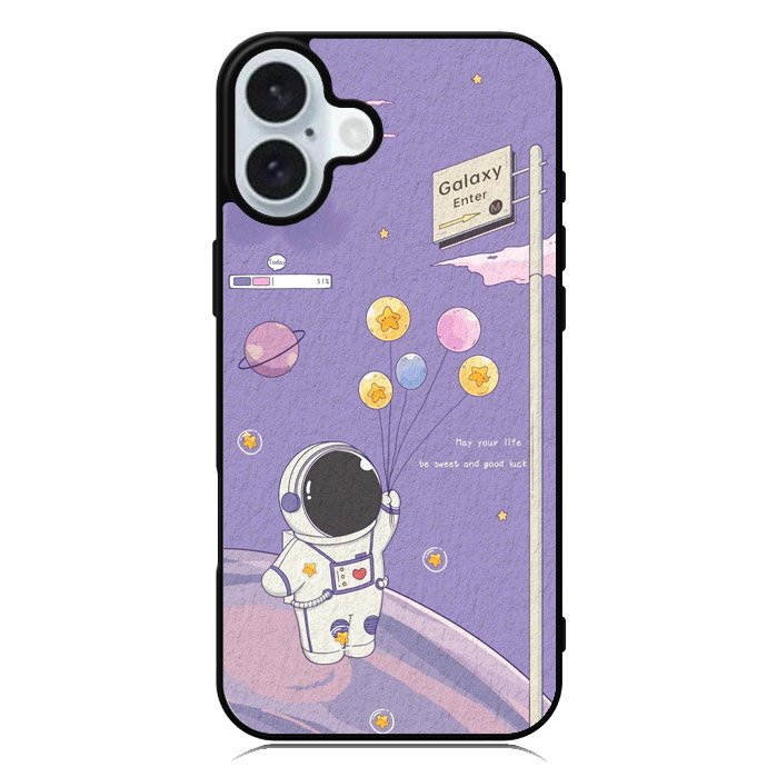 Astronaut Purple iPhone 16 Plus Case QC9083