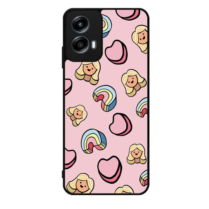 Girly Rainbow Pattern Motorola Moto G Play 2024 Case OV9070