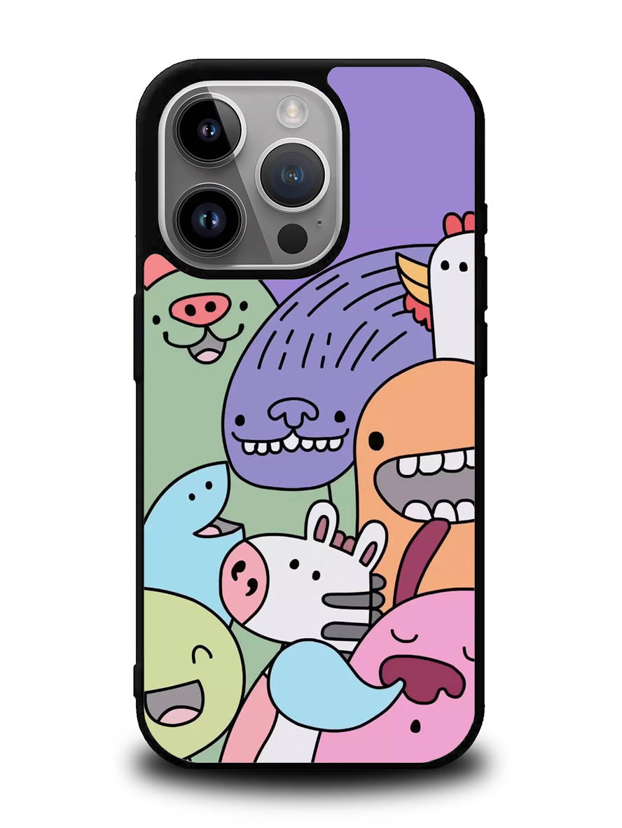 Kawaii Doodle iPhone 15 Pro Max Case OV9062