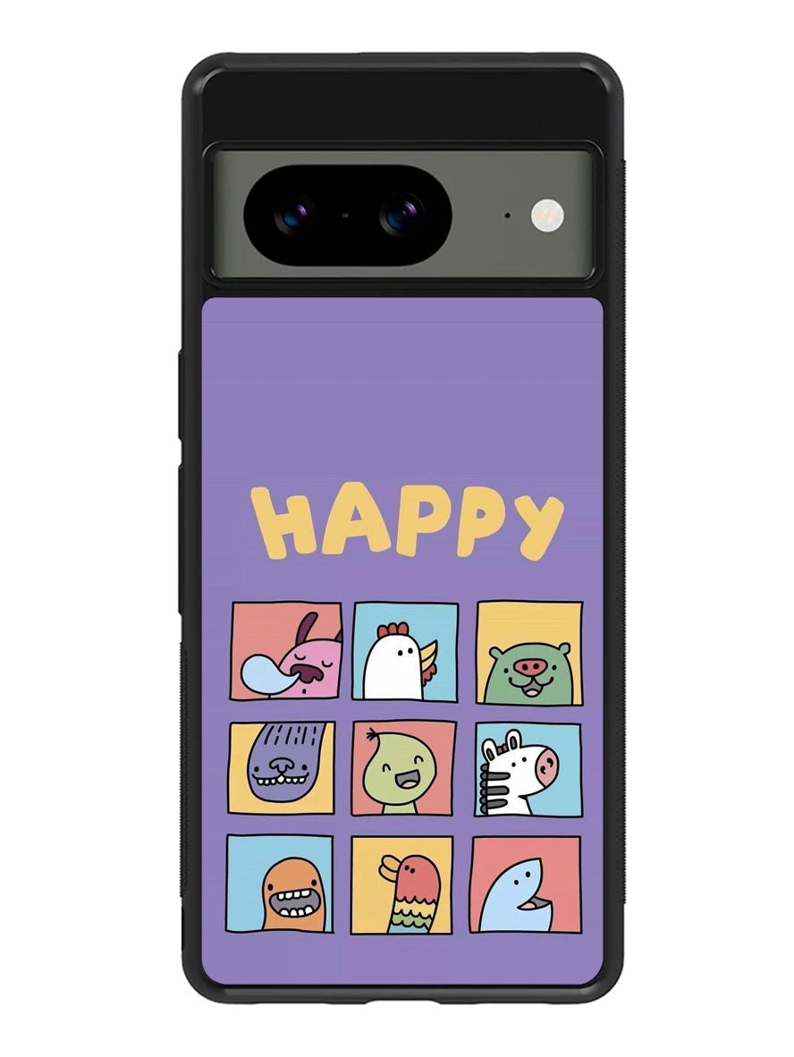 Kawaii Emoji Happy Google Pixel 8A Case QC9061