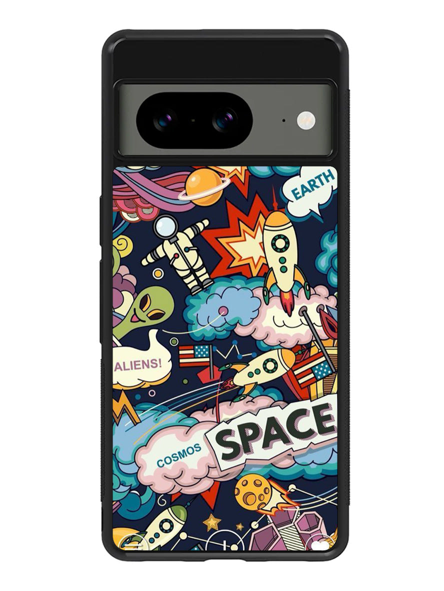 Space Sticker Google Pixel 8A Case QC9044