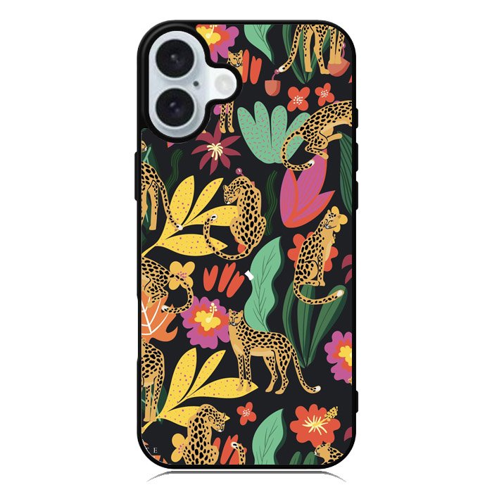 Tiger Forest Pattern iPhone 16 Plus Case QC9040