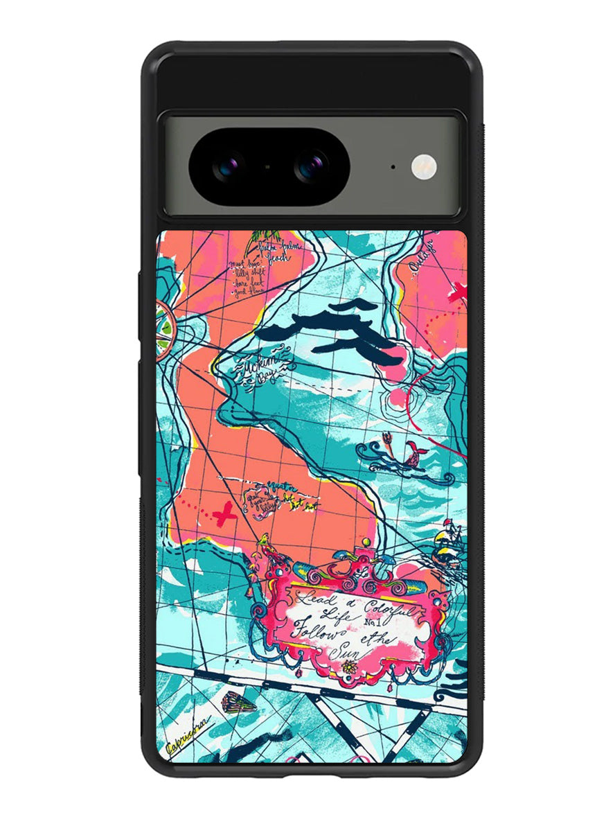 Lilly Pulitzer Map Google Pixel 8A Case QC9031