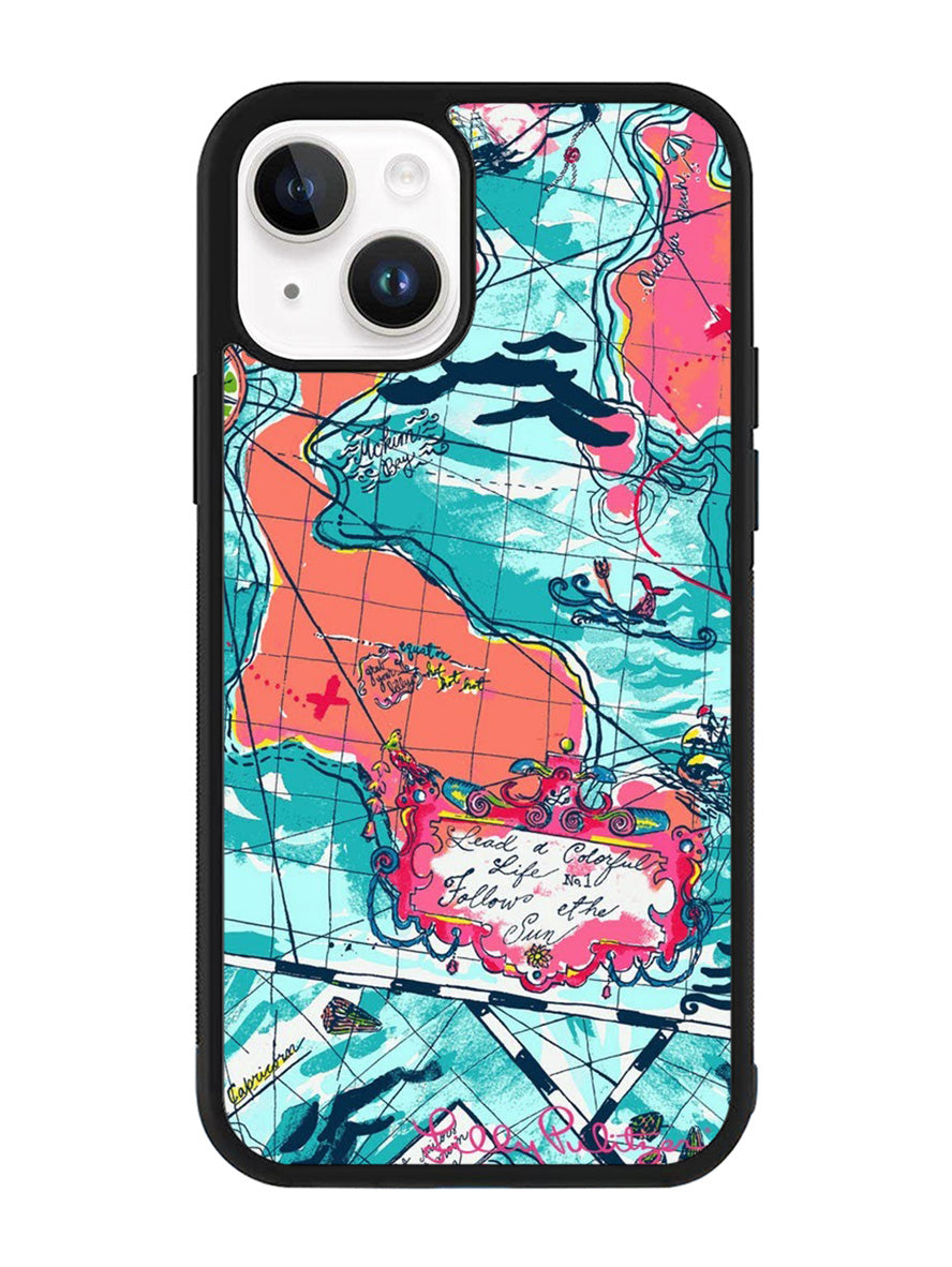 Lilly Pulitzer Map iPhone 15 Plus Case OV9031