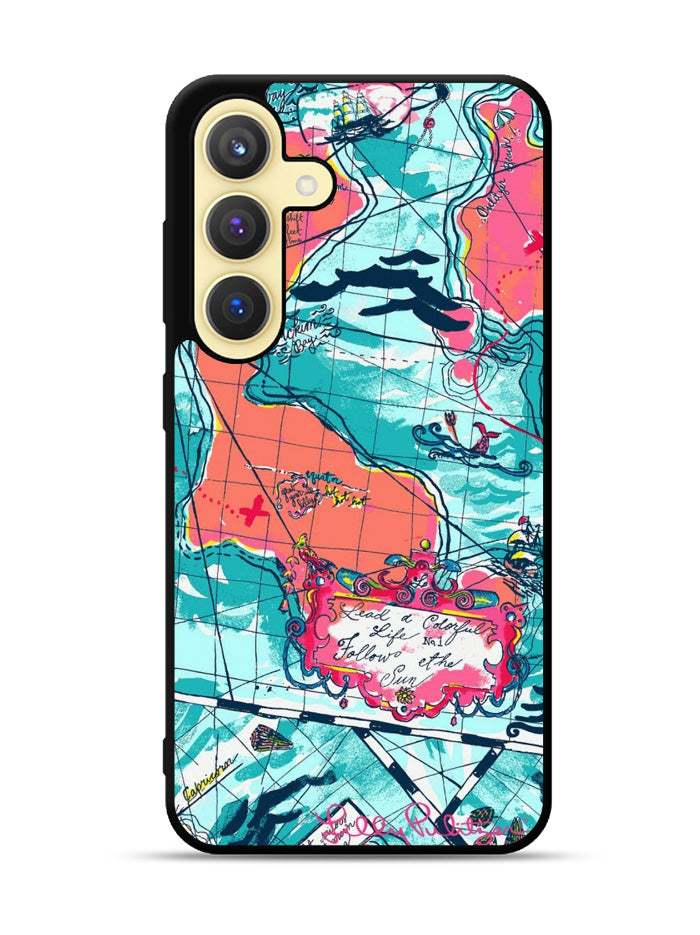 Lilly Pulitzer Map Samsung Galaxy S23 FE 5G Case QC9031