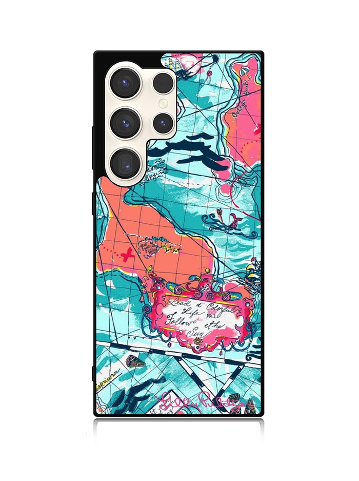 Lilly Pulitzer Map Samsung Galaxy S23 Ultra 5G Case QC9031