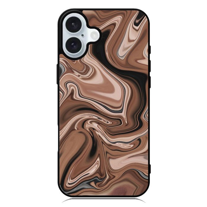Marble Brown iPhone 16 Plus Case QC11134