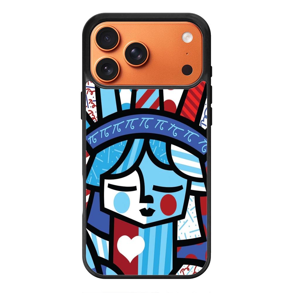Romero Britto Statue Of Liberty iPhone 17 Pro Case QC11014