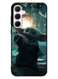 Baby Yoda In The Forest Love Butterfly Samsung Galaxy A55 5G Case