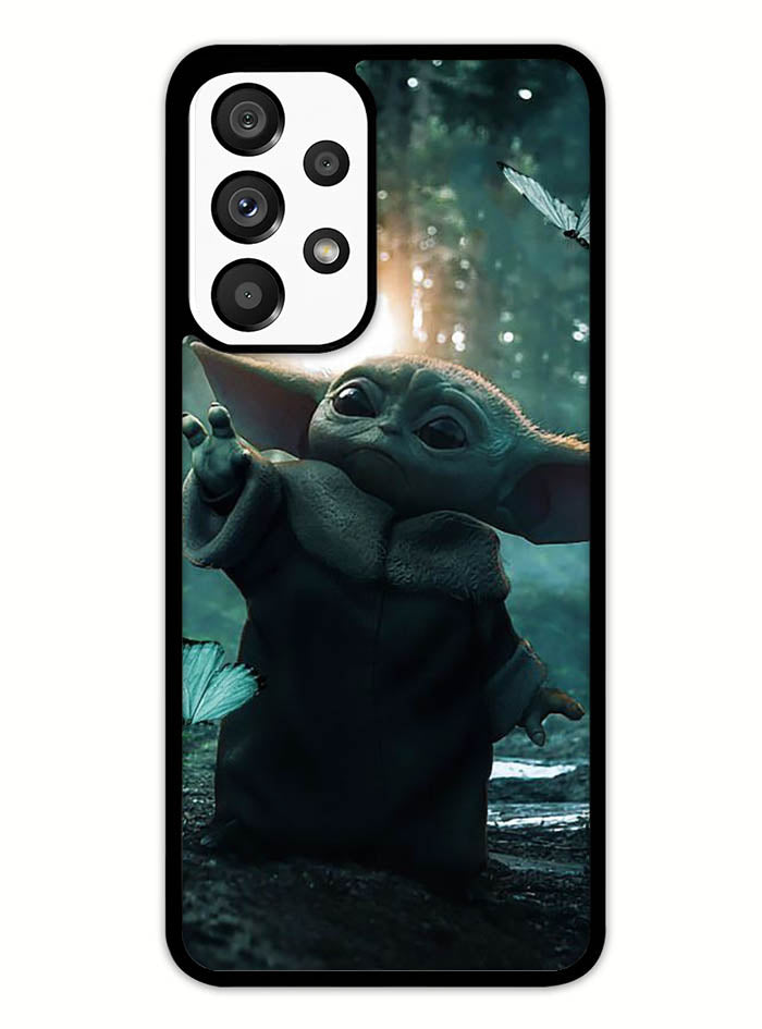 Baby Yoda In The Forest Love Butterfly Samsung Galaxy A53 5G Case