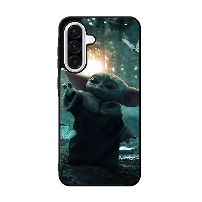 Baby Yoda In The Forest Love Butterfly Samsung Galaxy A36 Case OV6739