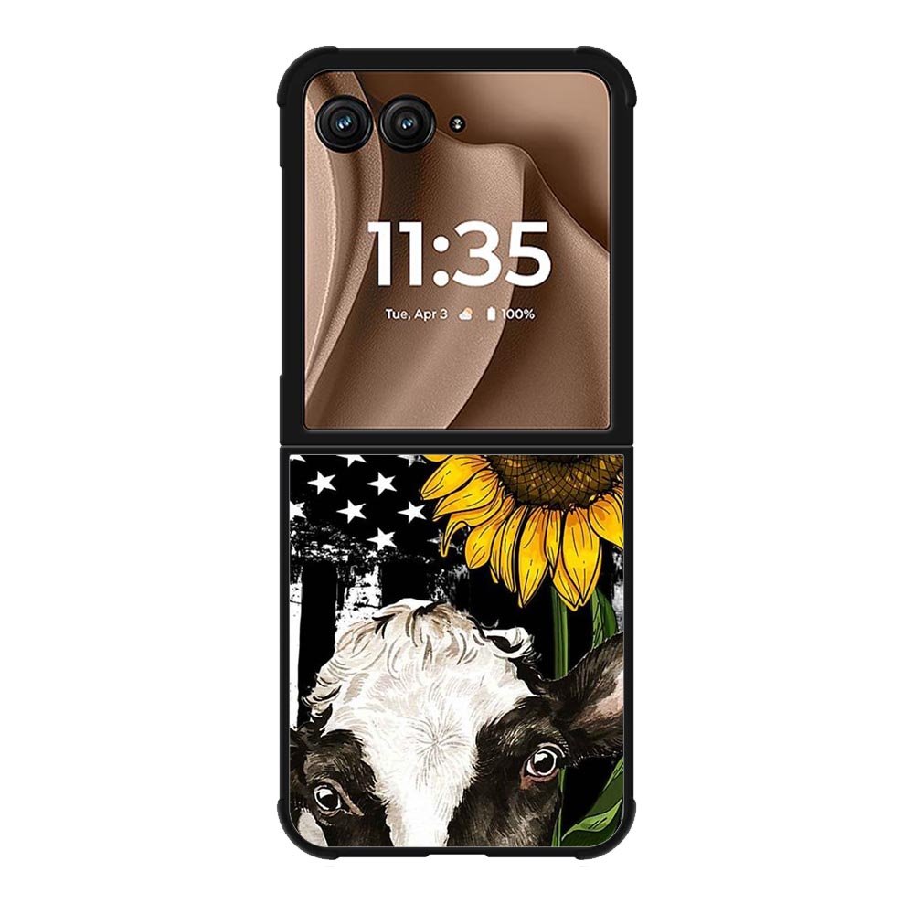 Cow Sunflower Motorola Moto RAZR Plus 2025 Case OV10919