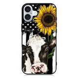 Cow Sunflower iPhone 16 Plus Case QC10919