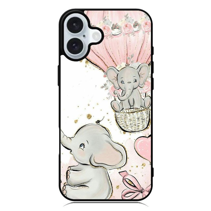 Dumbo Drawing Air Balloon iPhone 16 Plus Case QC10558