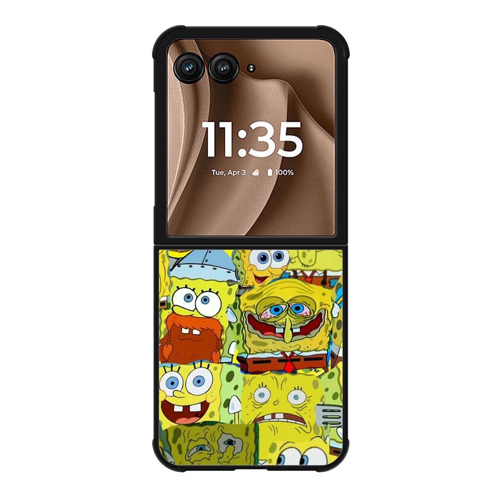 Spongebob Yellow Meme Collage Motorola Moto RAZR Plus 2025 Case OV10437