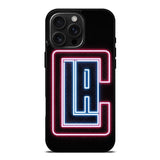 Los Angeles Clippers Neon iPhone 16 Pro Case OV9370