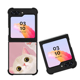 Cute cat lovers NDK0071 Samsung Galaxy Z Flip 5 , Z Flip 4 , Z Flip 3 ,  Z Fold 5 , Z Fold 4 , Z Fold 3 5G Case