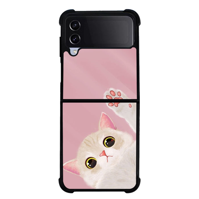 Cute cat lovers NDK0071 Samsung Galaxy Z Flip 5 , Z Flip 4 , Z Flip 3 ,  Z Fold 5 , Z Fold 4 , Z Fold 3 5G Case