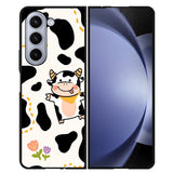 Cow cute NDK0078 Samsung Galaxy Z Flip 5 , Z Flip 4 , Z Flip 3 ,  Z Fold 5 , Z Fold 4 , Z Fold 3 5G Case
