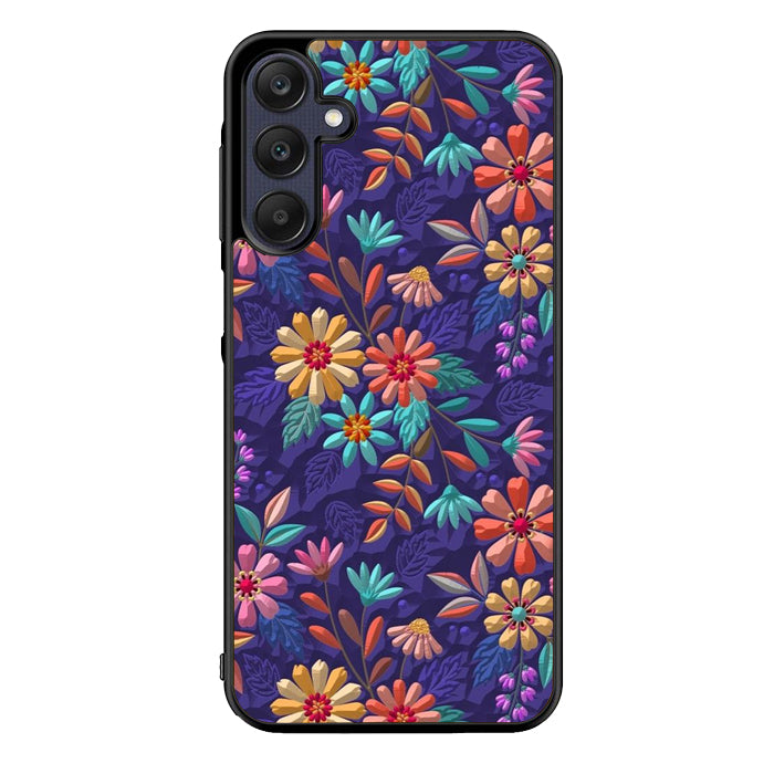 Flower violet 3D NDK0092 Samsung Galaxy A15 A25 A35 A55 5G Case