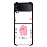 Dinosaur pink NDK0118 Samsung Galaxy Z Flip 5 , Z Flip 4 , Z Flip 3 ,  Z Fold 5 , Z Fold 4 , Z Fold 3 5G Case