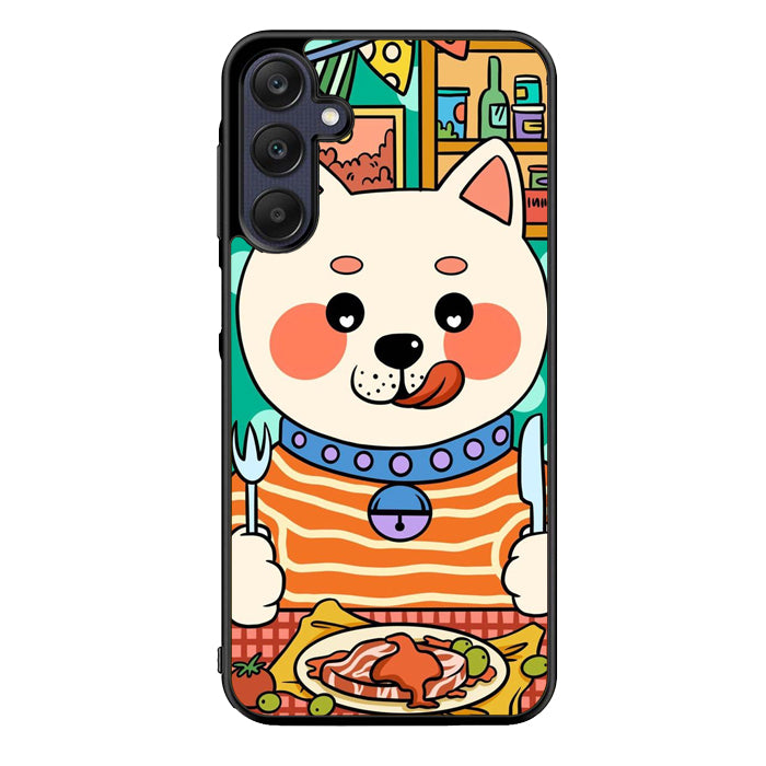 dogs eat meat NDK0136 Samsung Galaxy A15 A25 A35 A55 5G Case