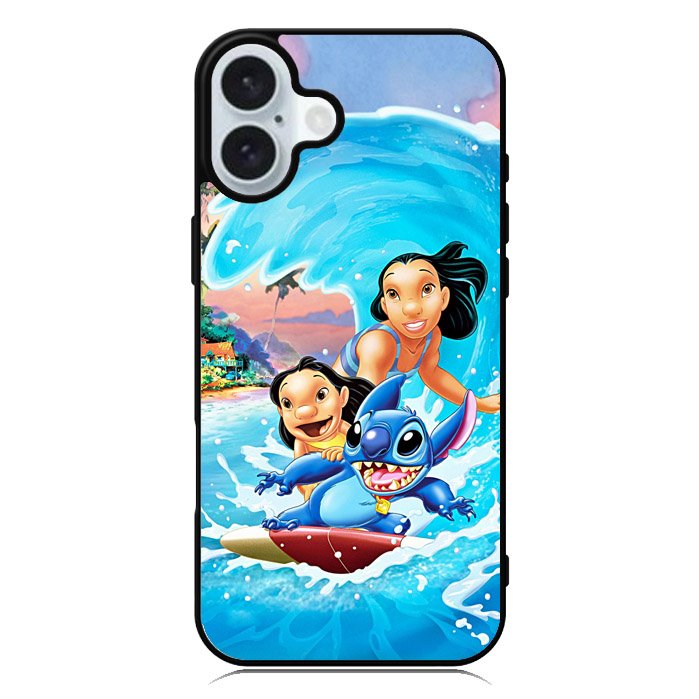 lilo stitch Wallpaper iPhone 16 Plus Case QC1499