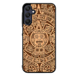 Stylized Aztec Calendar Wood FLN0005 Samsung Galaxy A15 A25 A35 A55 5G Case