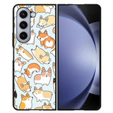 Dog pattern FLN0024 Samsung Galaxy Z Flip 5 , Z Flip 4 , Z Flip 3 ,  Z Fold 5 , Z Fold 4 , Z Fold 3 5G Case